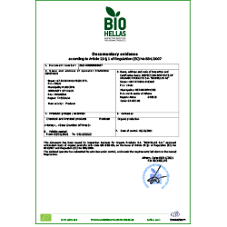 Certificate on organic production and labelling of organic products 2022-2023