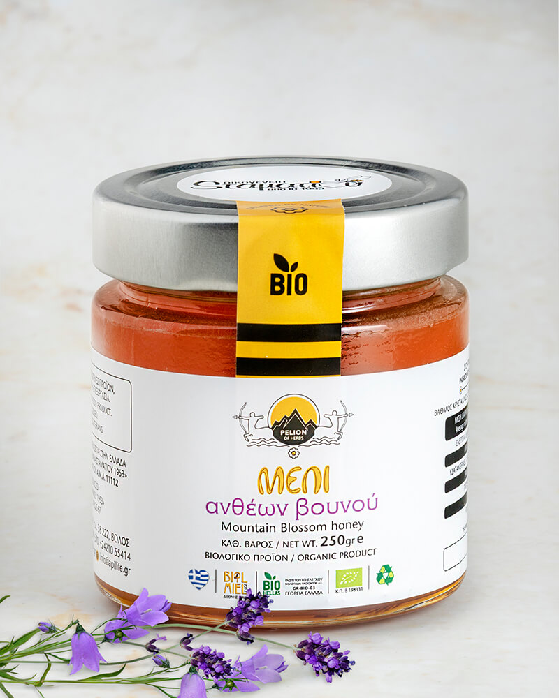 Βιολογικό μέλι Ανθέων Βουνού 250gr